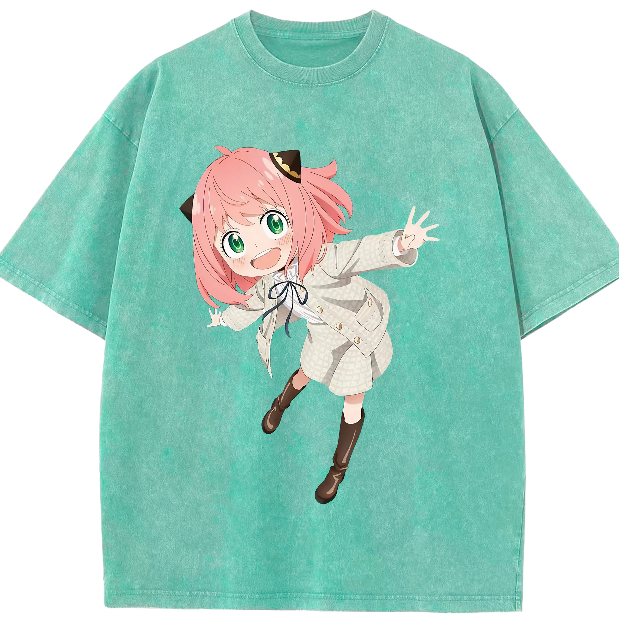 （画像用） SPY×FAMILY间谍家家酒 綿100% ヴィンテージ風 半袖Tシャツ（フロントプリント）